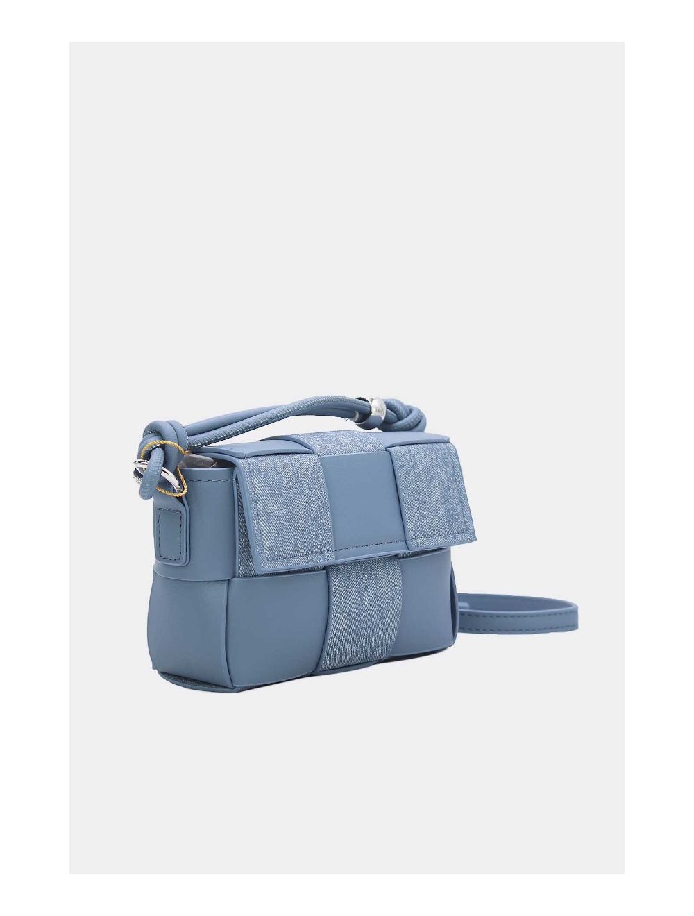 Tom&eva Pochette Téléphone Tressé Effet Tissu 24P-6053-Bleu