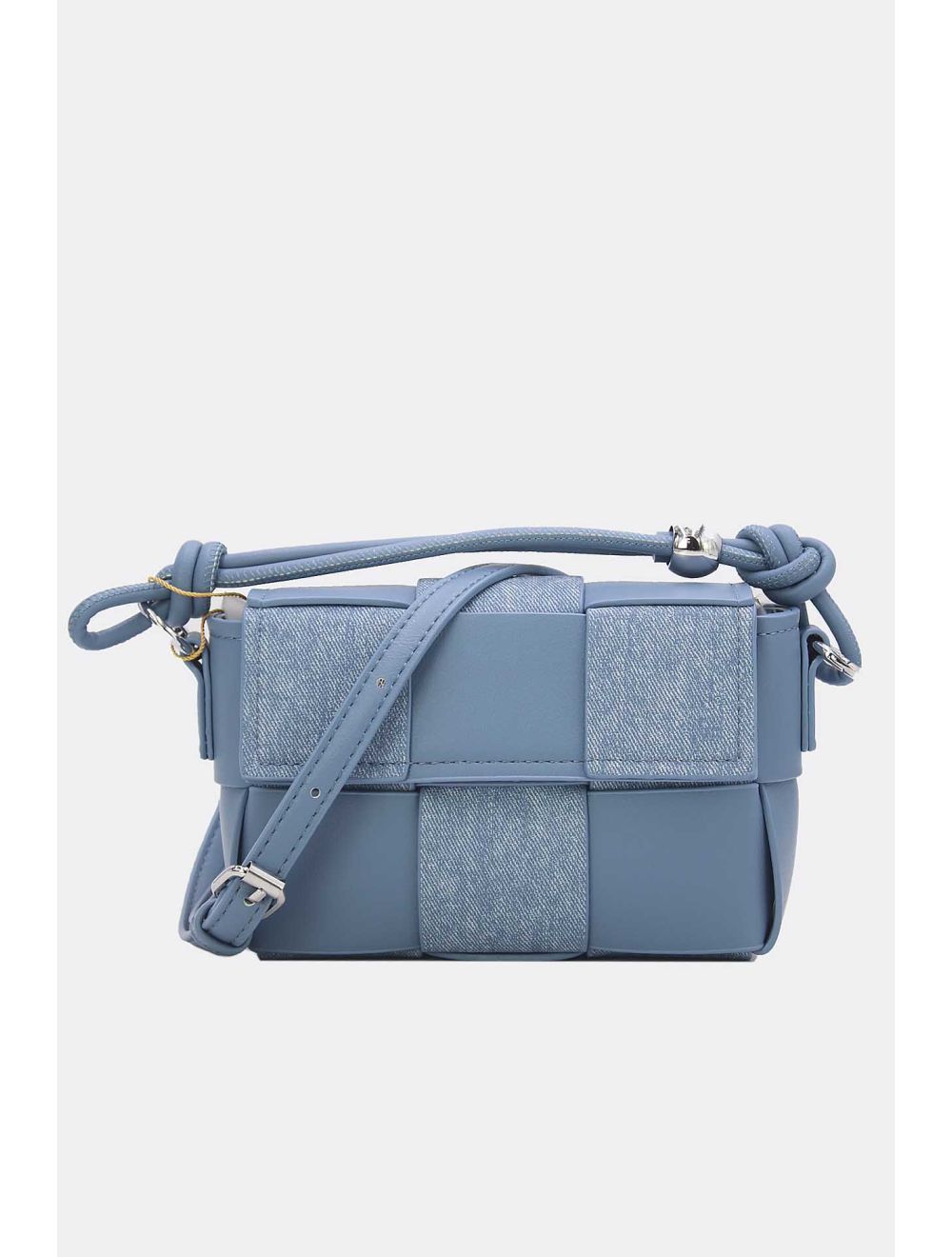 Tom&eva Pochette Téléphone Tressé Effet Tissu 24P-6053-Bleu