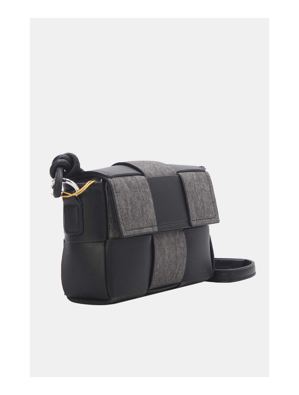 Tom&eva Pochette Téléphone Tressé Effet Tissu 24P-6053-Noir