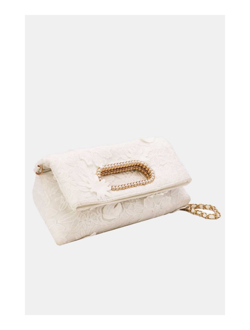 Tom&eva Pochette Transformable Broderie Floral 23P-5818-Blanc