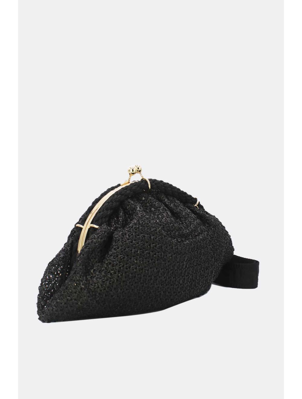 Tom&eva Pochette Tressé Avec Bandoulière Large 23P-5816-Noir