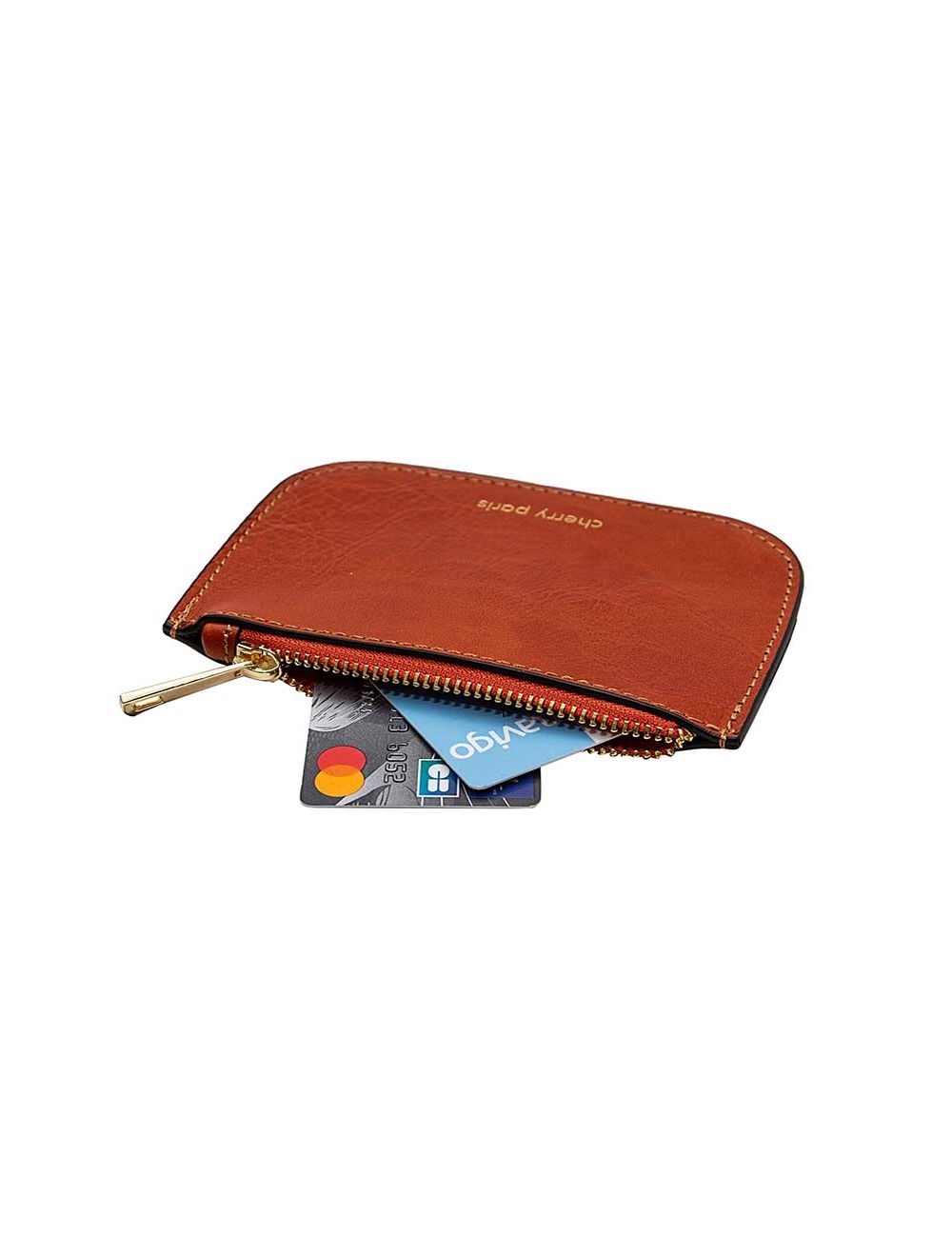Tom&eva Porte-monnaie Croûte Cuir Vachette-NATHALIE 3999-CAMEL