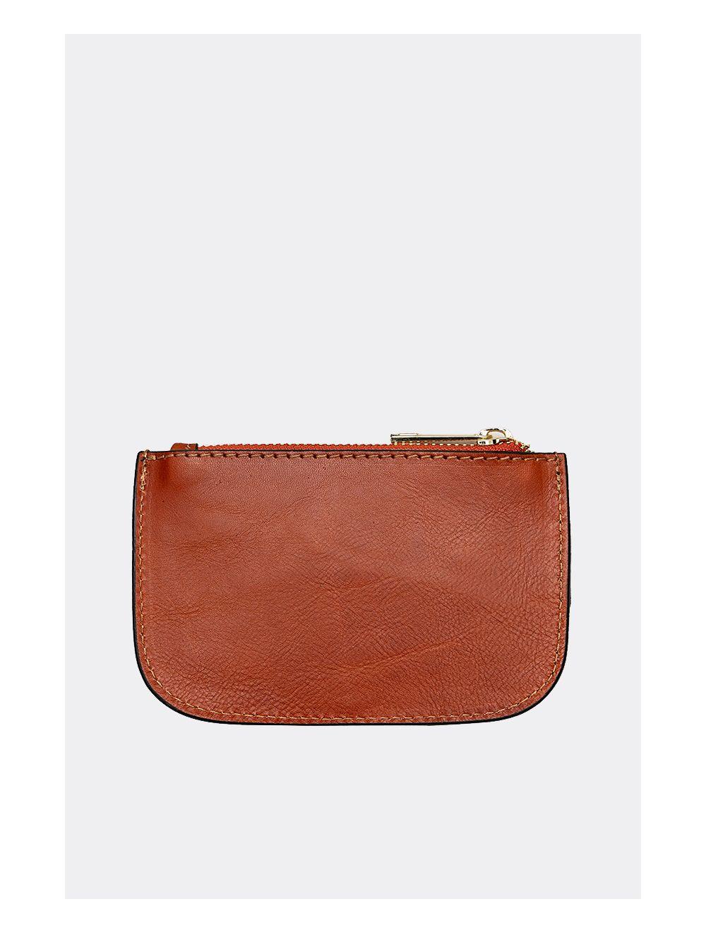 Tom&eva Porte-monnaie Croûte Cuir Vachette-NATHALIE 3999-CAMEL