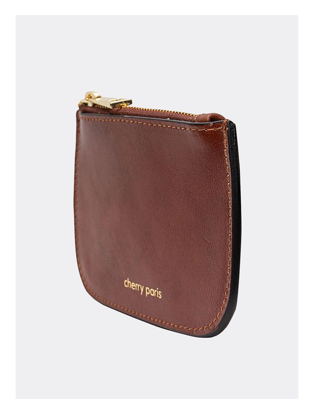 Tom&eva Porte-monnaie Croûte Cuir Vachette-NATHALIE 3999-MARRON