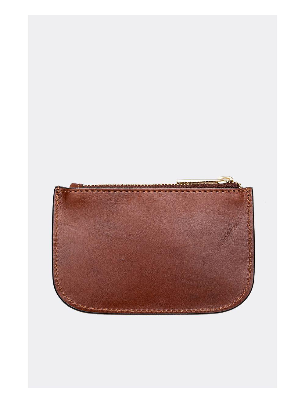 Tom&eva Porte-monnaie Croûte Cuir Vachette-NATHALIE 3999-MARRON