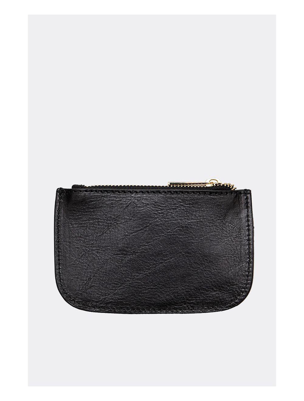 Tom&eva Porte-monnaie Croûte Cuir Vachette-NATHALIE 3999-NOIR