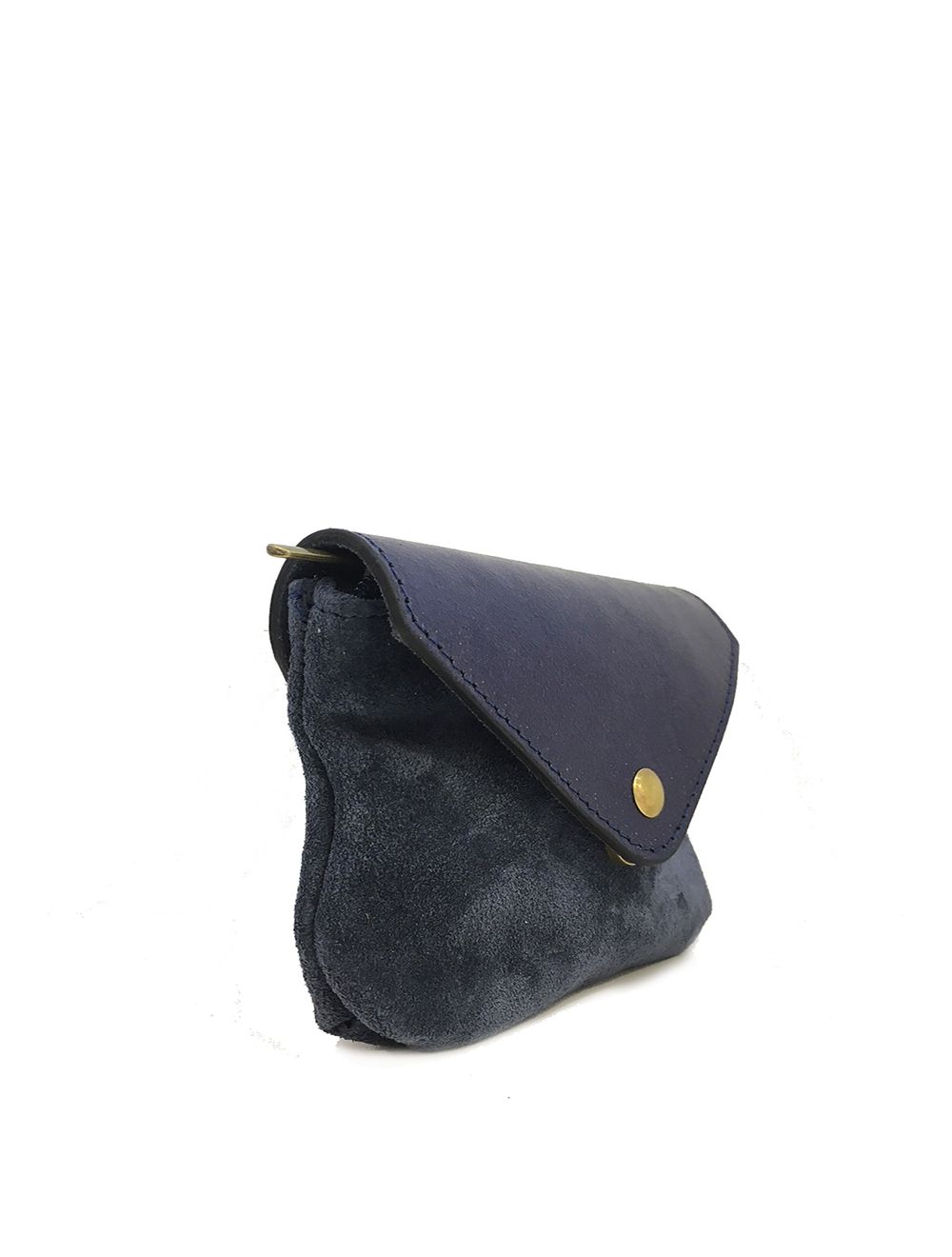 Tom&eva Porte-monnaie Cuir Vachette Souple Et Suede 3991-Marine