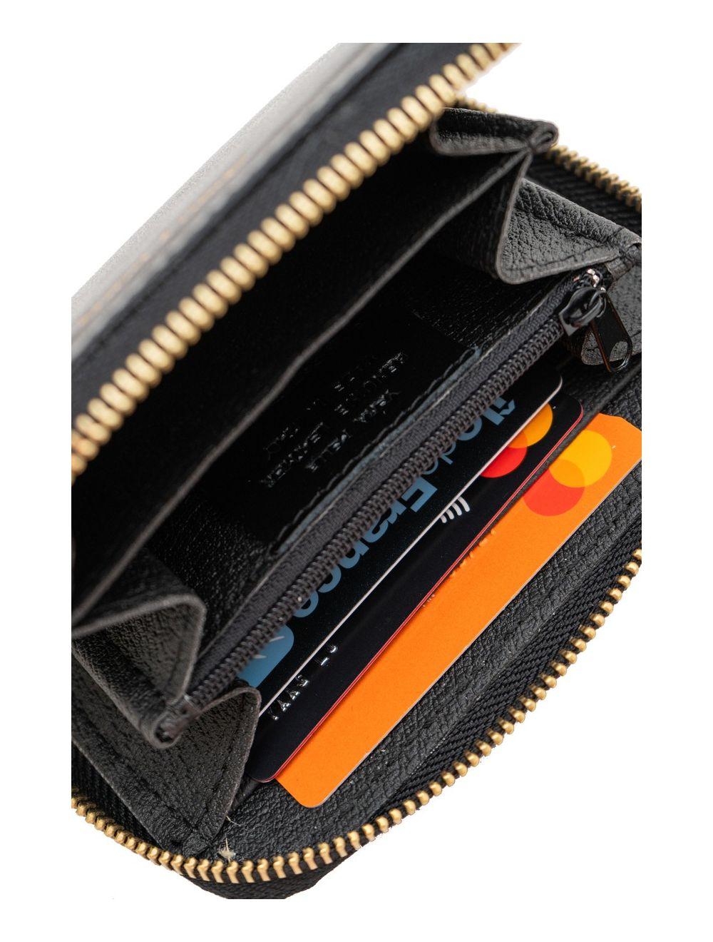 tom&eva Porte-monnaie En Croûte Cuir Vachette Imprimé Box YUNA BOX 4901B-Noir