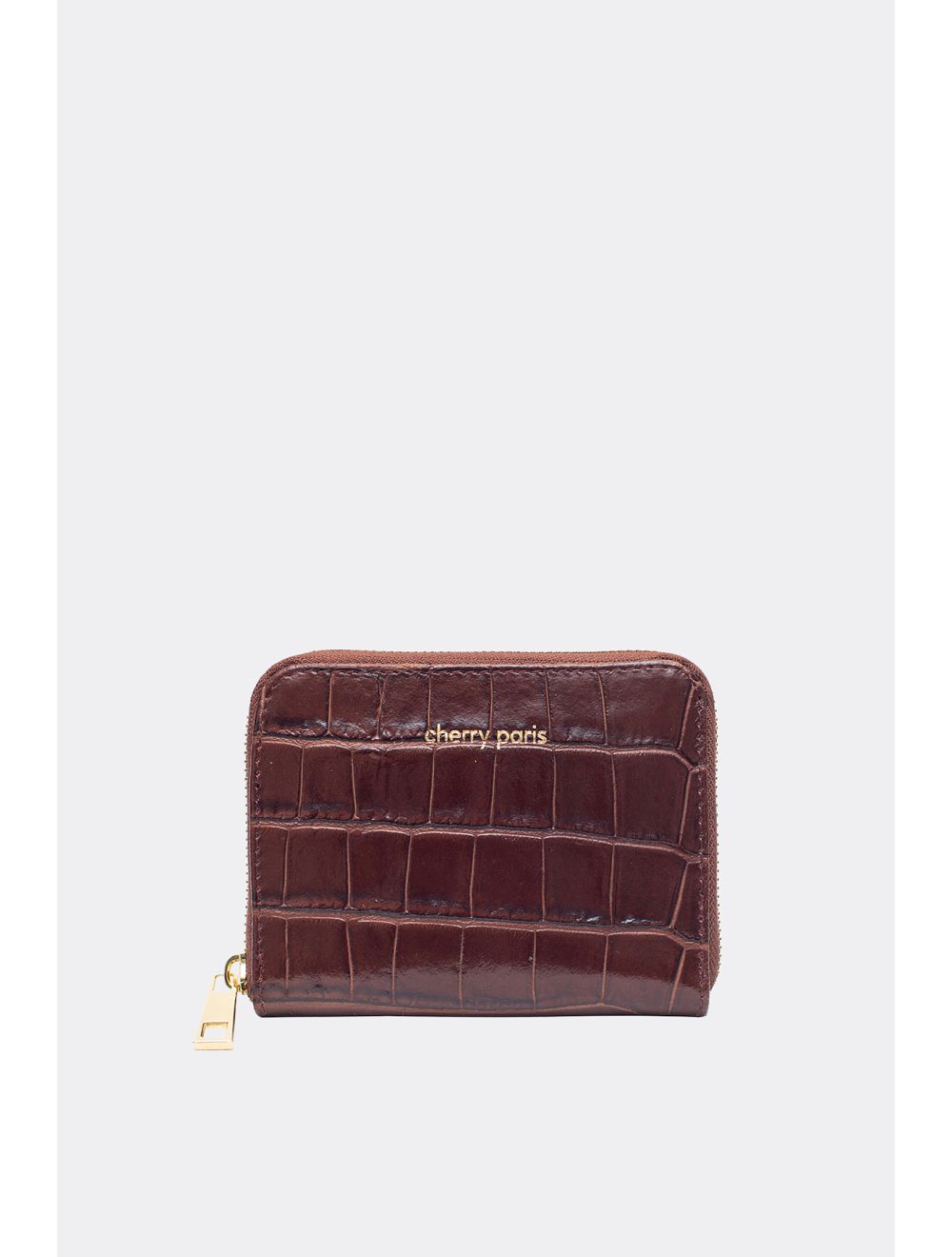 tom&eva Porte-Monnaie En Croûte De Cuir De Vachette Imprimé Croco-YUNA CROCO 4901-MARRON