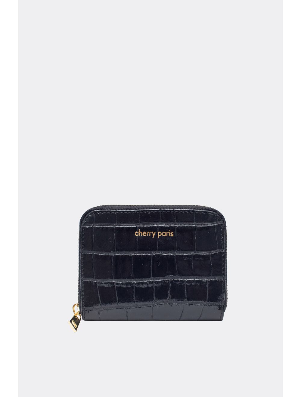 Tom&eva Porte-Monnaie En Croûte De Cuir De Vachette Imprimé Croco-YUNA CROCO 4901-NOIR