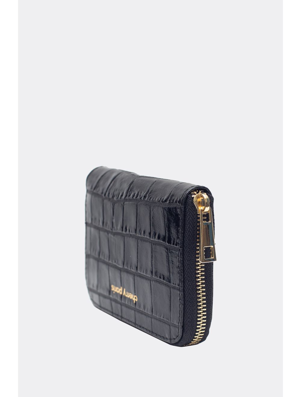 Tom&eva Porte-Monnaie En Croûte De Cuir De Vachette Imprimé Croco-YUNA CROCO 4901-NOIR
