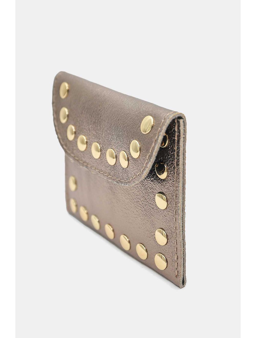 Tom&eva Porte-monnaie En Cuir Métallisé 4904B LEINA METAL-Etain