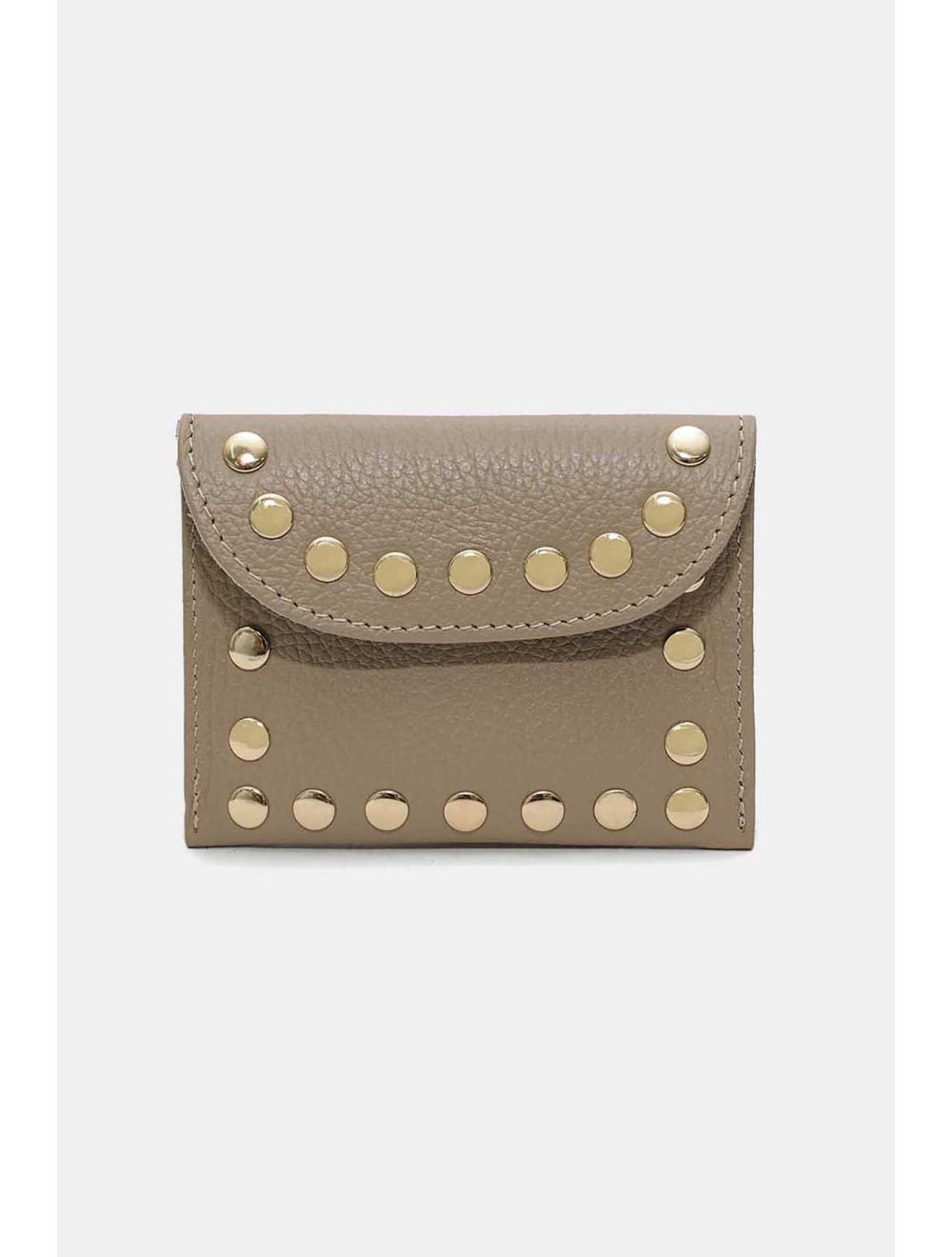 Tom&eva Porte-monnaie En Cuir Vachette Grainée 4904 LEINA-Taupe