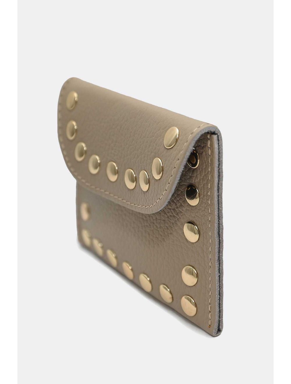 Tom&eva Porte-monnaie En Cuir Vachette Grainée 4904 LEINA-Taupe