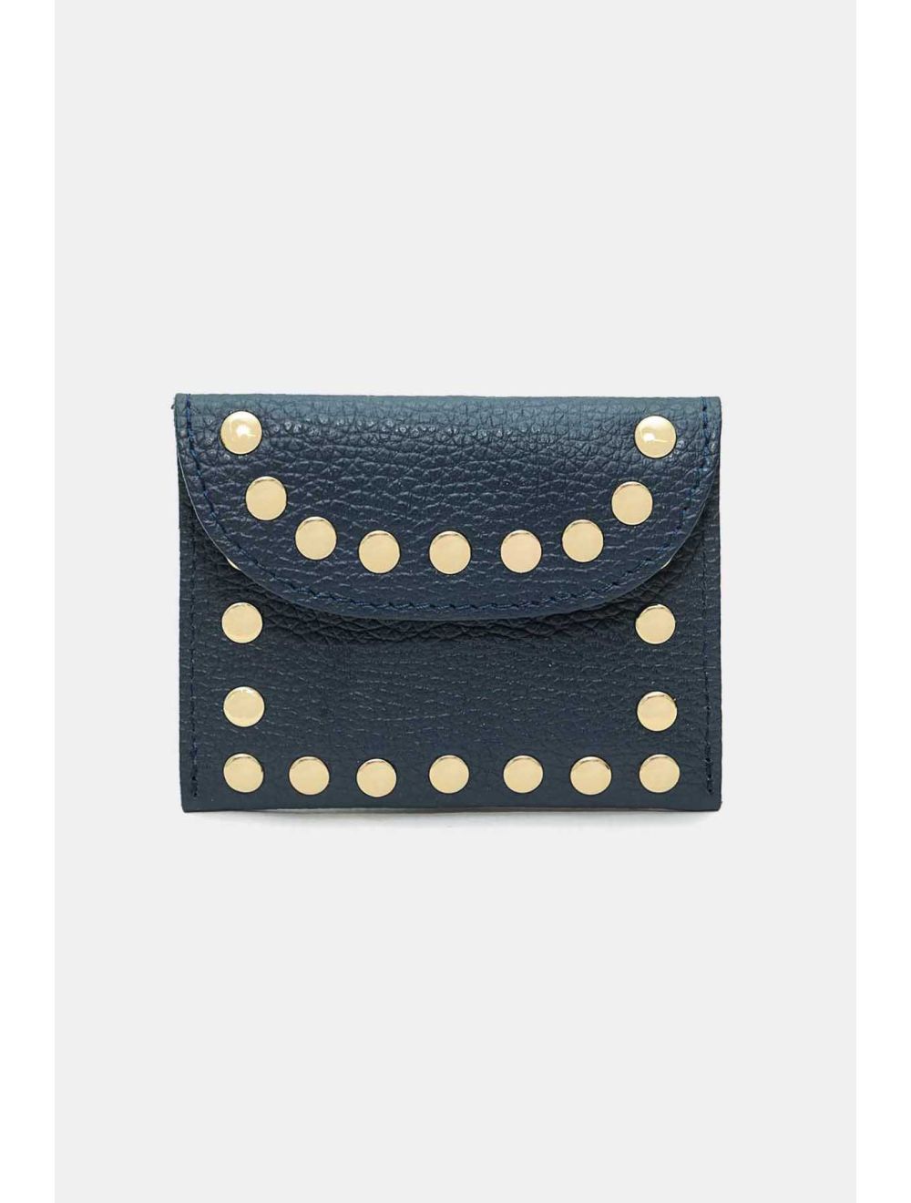 tom&eva Porte-monnaie En Cuir Vachette Grainée 4904 LEINA-Marine