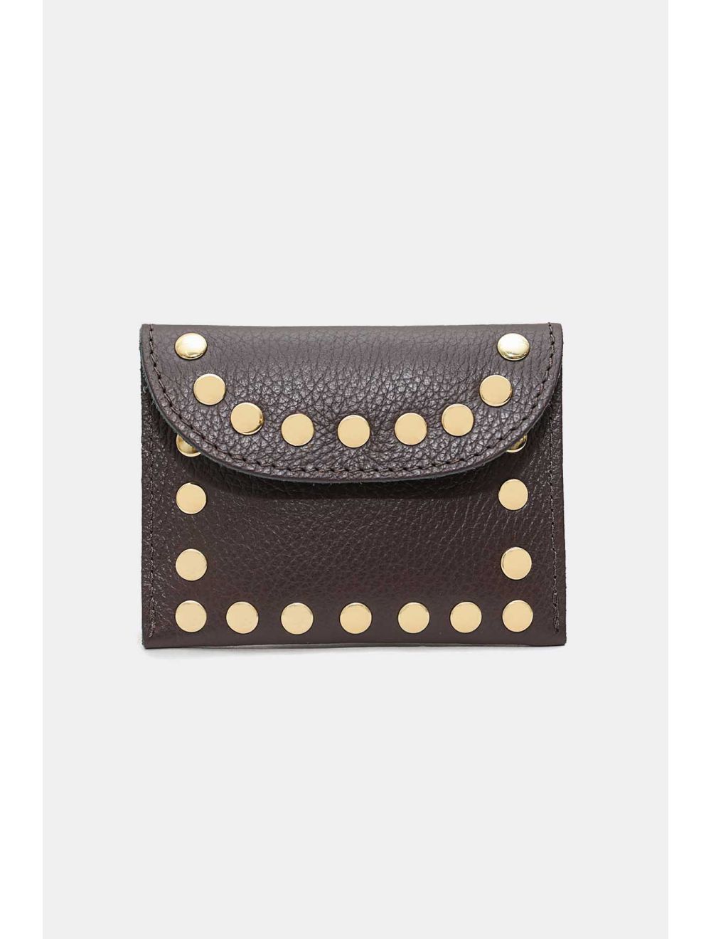 Tom&eva Porte-monnaie En Cuir Vachette Grainée 4904 LEINA-Chocolat