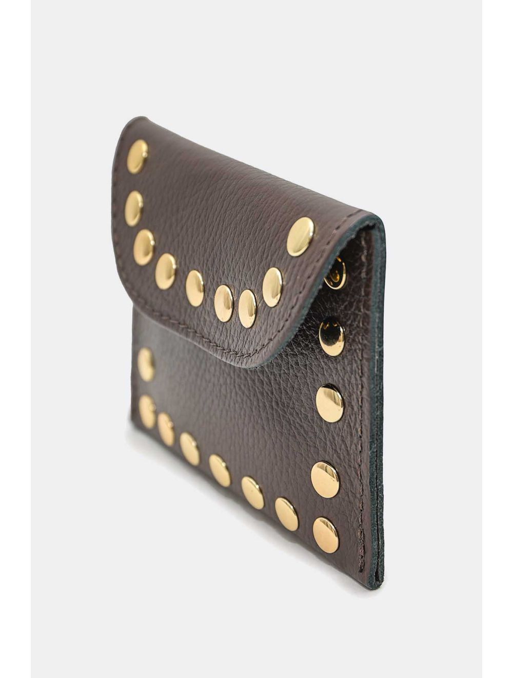 Tom&eva Porte-monnaie En Cuir Vachette Grainée 4904 LEINA-Chocolat