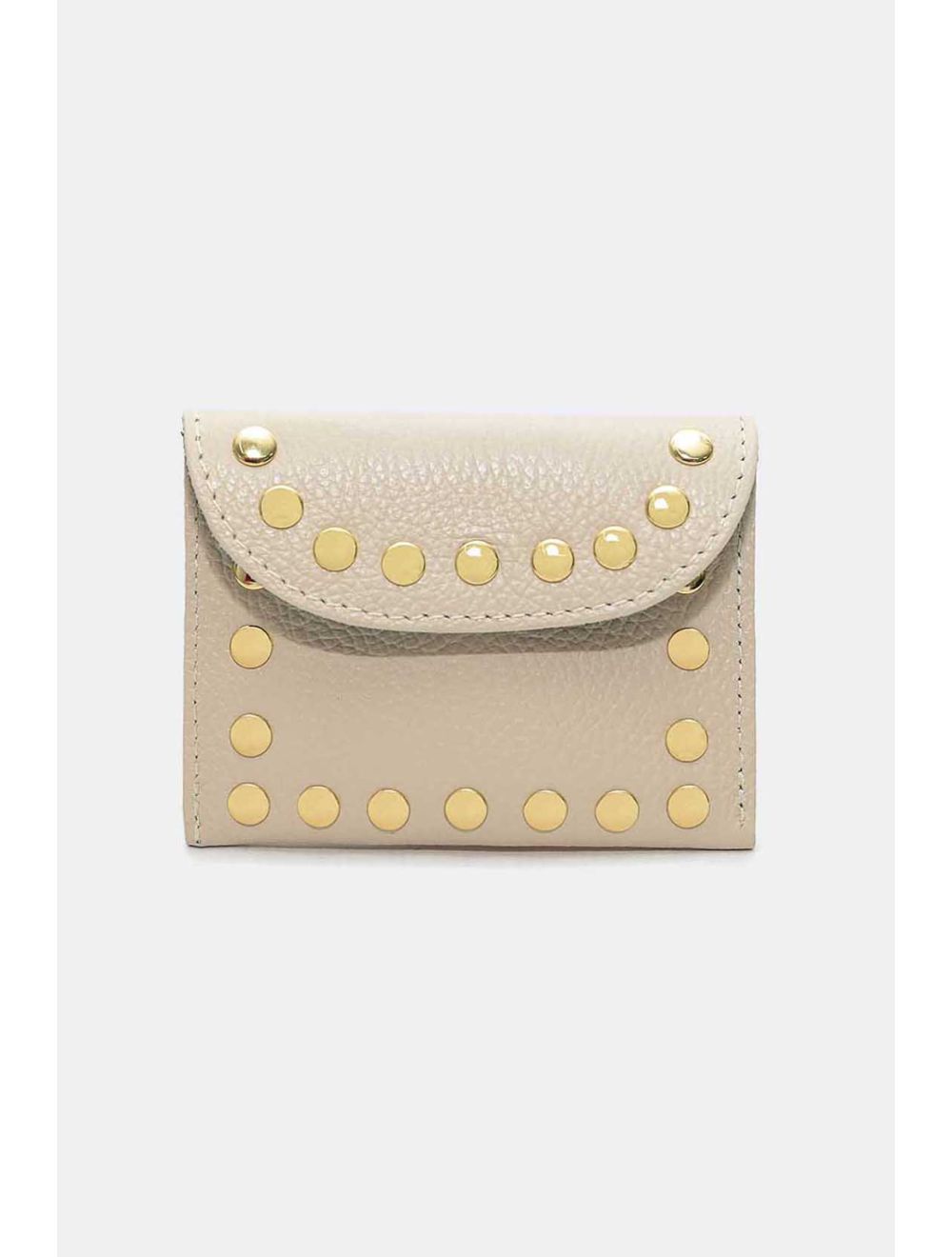 Tom&eva Porte-monnaie En Cuir Vachette Grainée 4904 LEINA-Beige