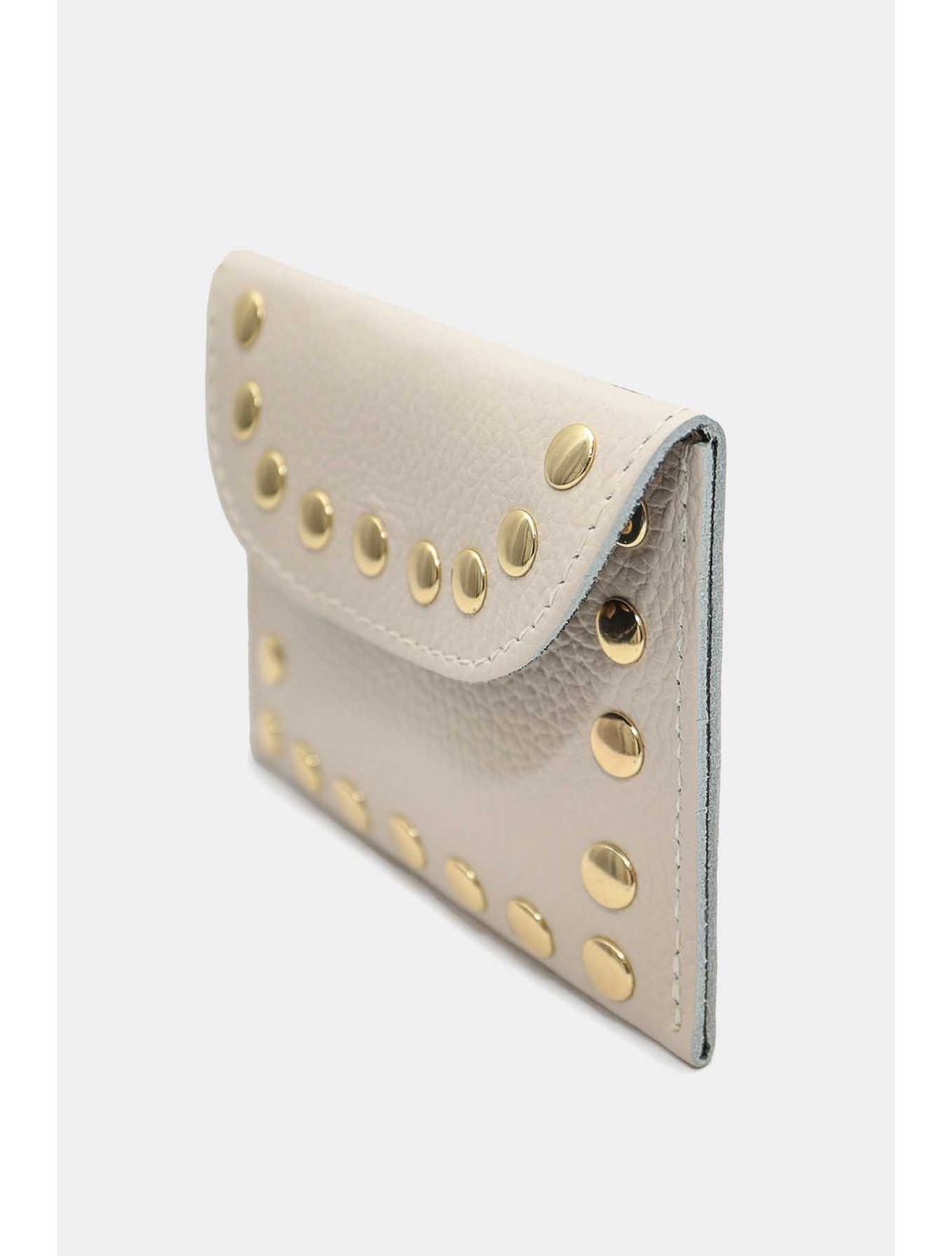 Tom&eva Porte-monnaie En Cuir Vachette Grainée 4904 LEINA-Beige