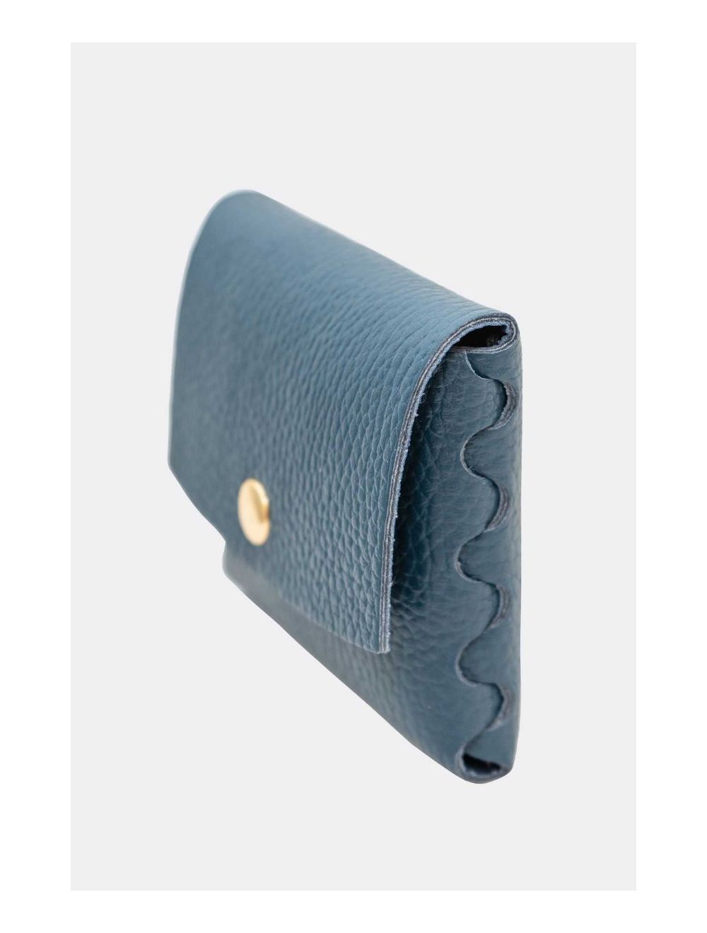 Tom&eva Porte-monnaie En Cuir Vachette Grainée JUNE 4900-Petrole