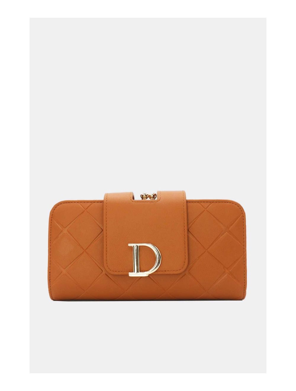 Tom&eva Portefeuille Compagnon Femme Avec Lettre D Métallique 16D-1348D-Marron