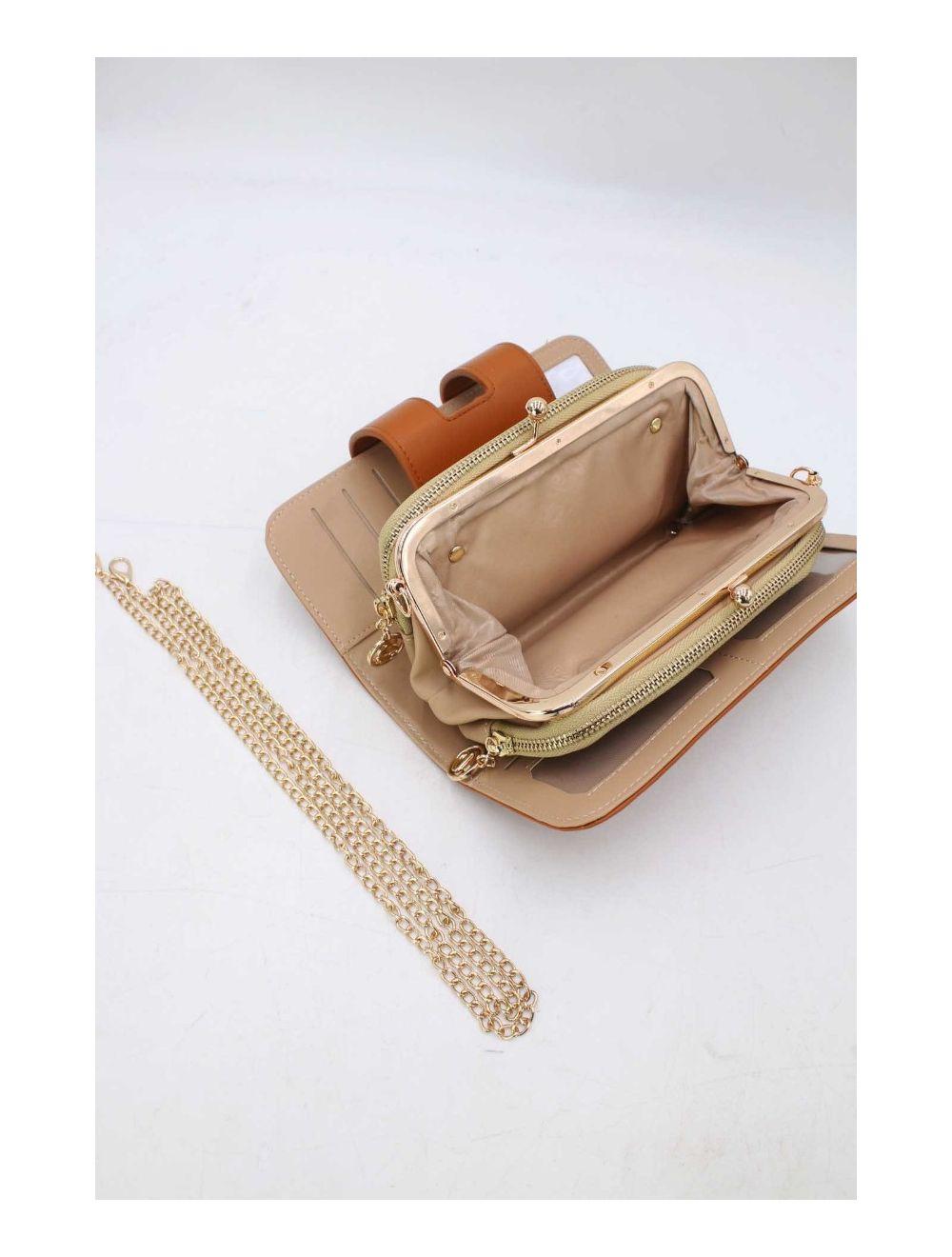 tom&eva Portefeuille Compagnon Femme Avec Lettre D Métallique 16D-1348D-Marron