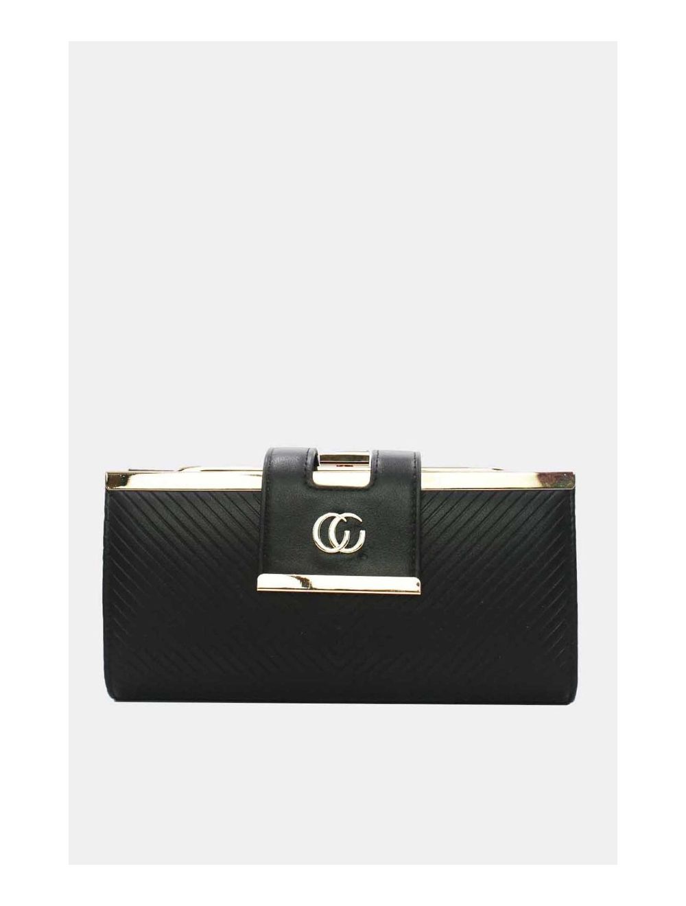 Tom&eva Portefeuille Effet Cuir Decoré Par Lettres 16D-1350-Black