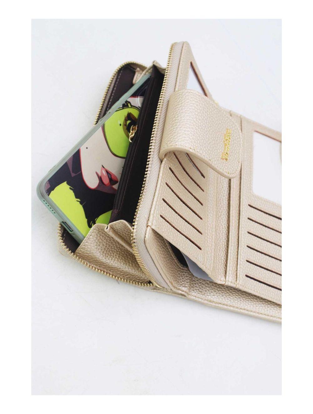 Tom&eva Portefeuille Effet Cuir Grainé 24P-5980-Doré