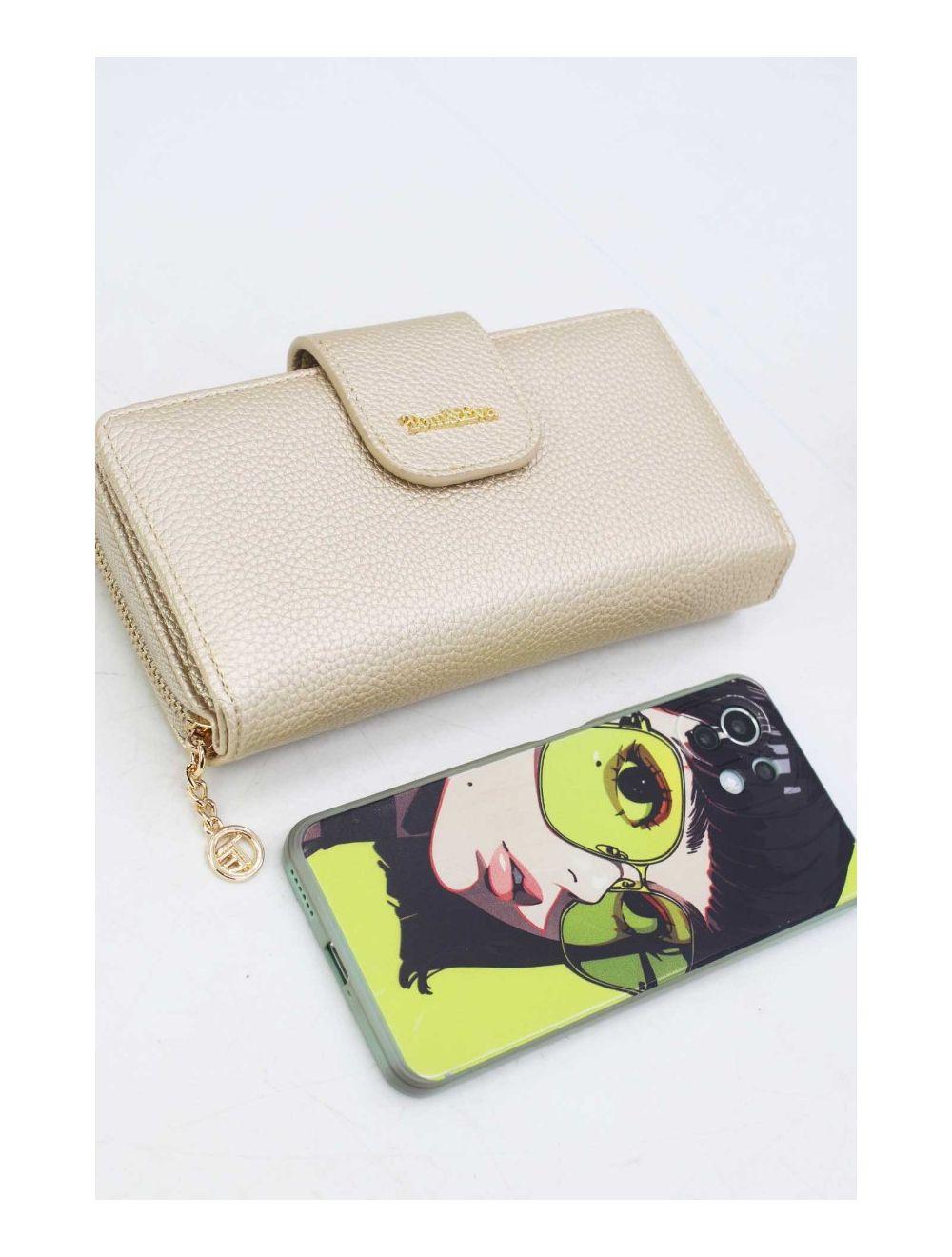 tom&eva Portefeuille Effet Cuir Grainé 24P-5980-Doré