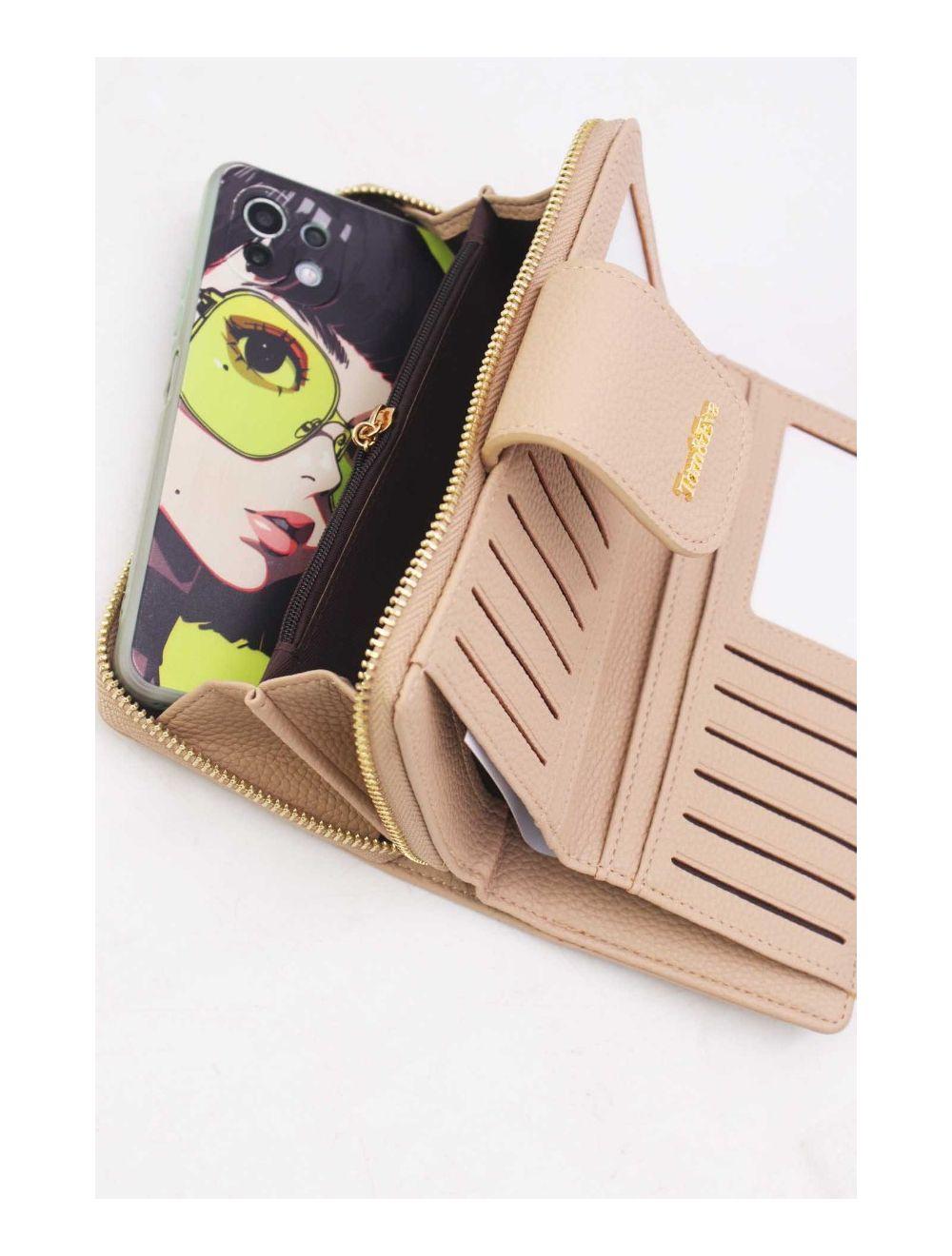 tom&eva Portefeuille Effet Cuir Grainé 24P-5980-Kaki