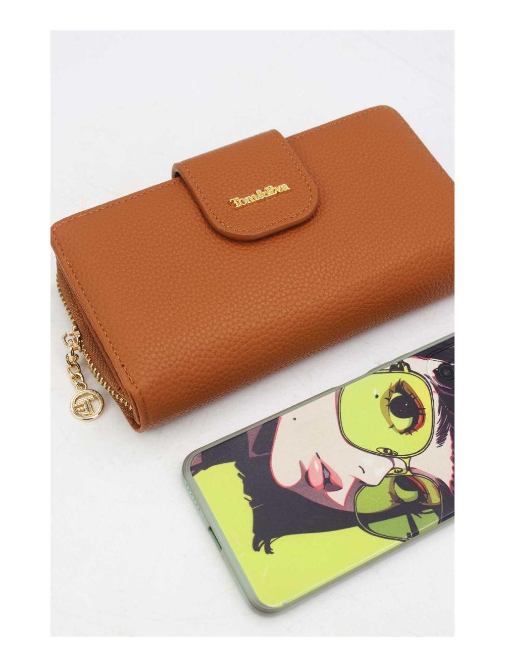 Tom&eva Portefeuille Effet Cuir Grainé 24P-5980-Marron