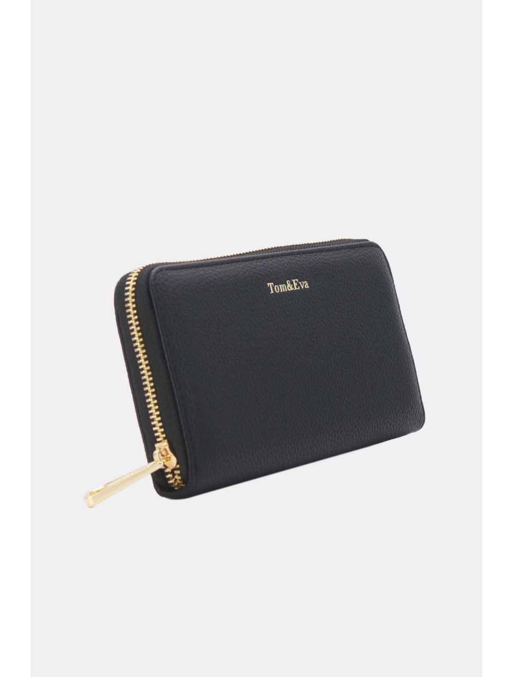 Tom&eva Portefeuille Effet Cuir Grainé 24P-6047-Noir