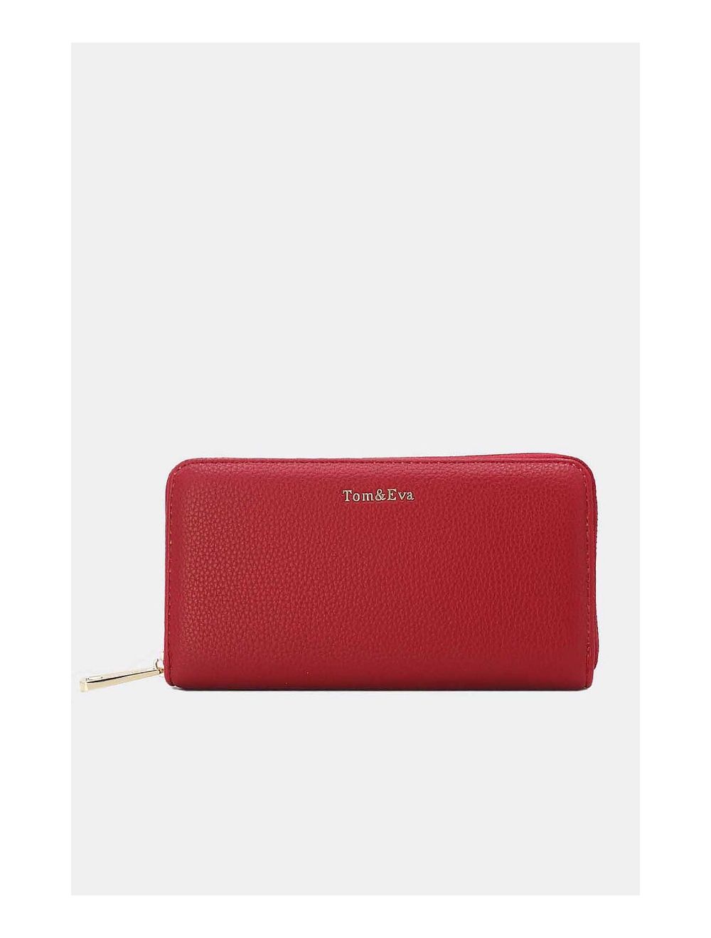 Tom&eva Portefeuille Effet Cuir Grainé 24P-6047-Rouge