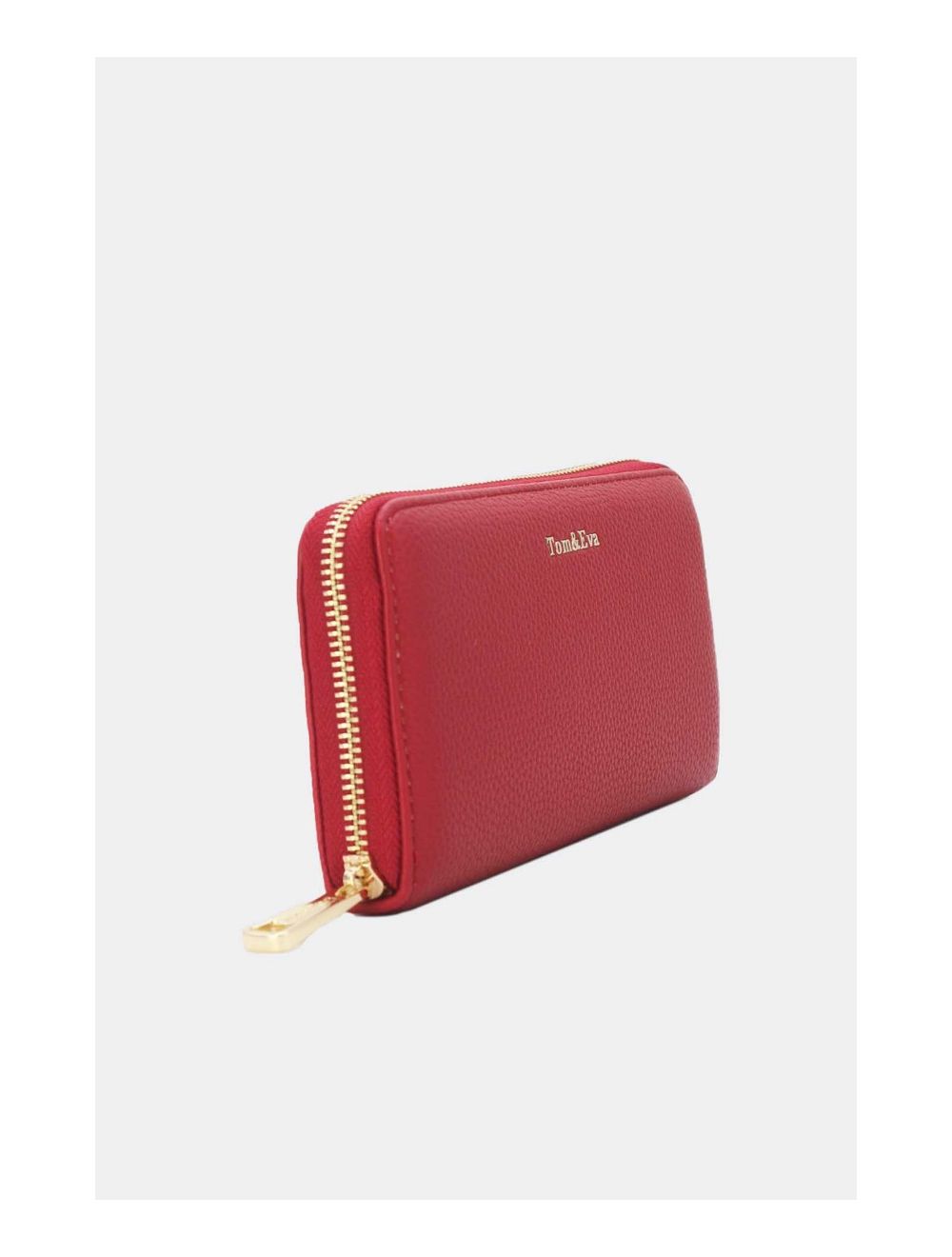 Tom&eva Portefeuille Effet Cuir Grainé 24P-6047-Rouge