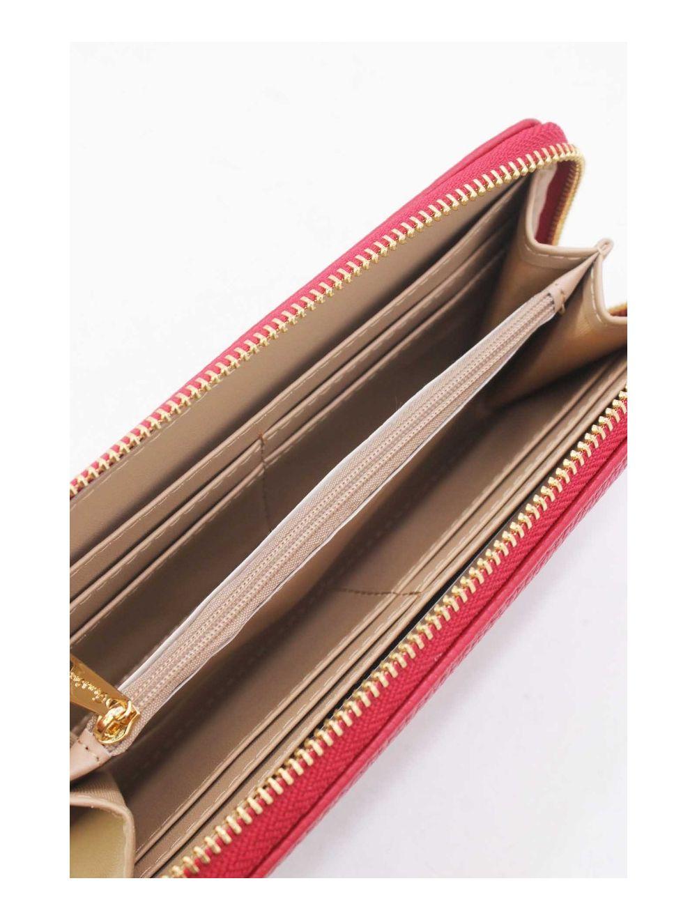 tom&eva Portefeuille Effet Cuir Grainé 24P-6047-Rouge