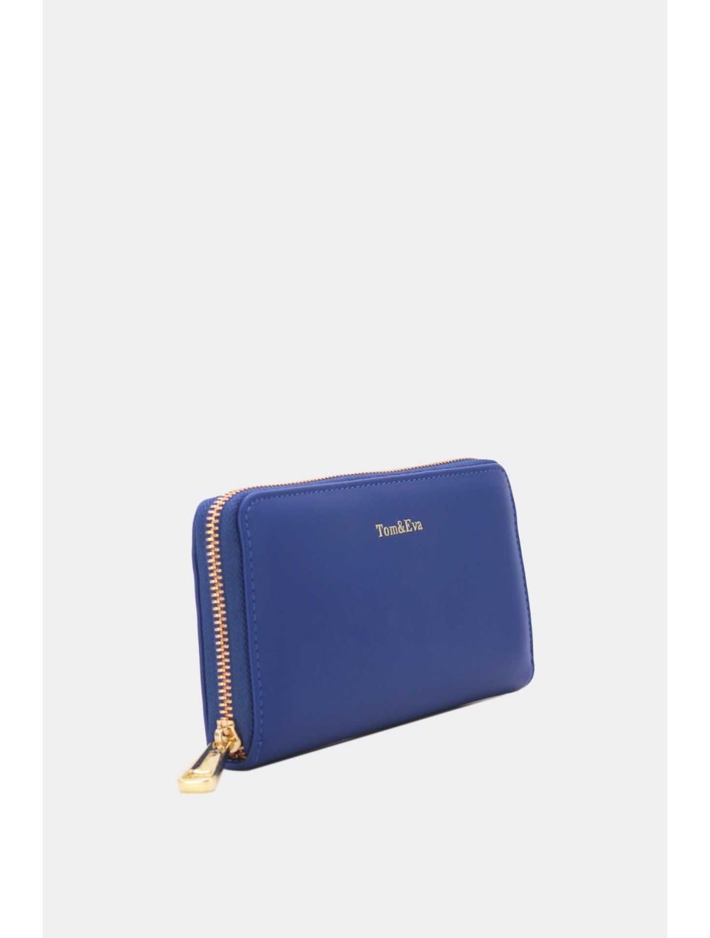 Tom&eva Portefeuille Effet Cuir Lisse 24P-6046-Bleu
