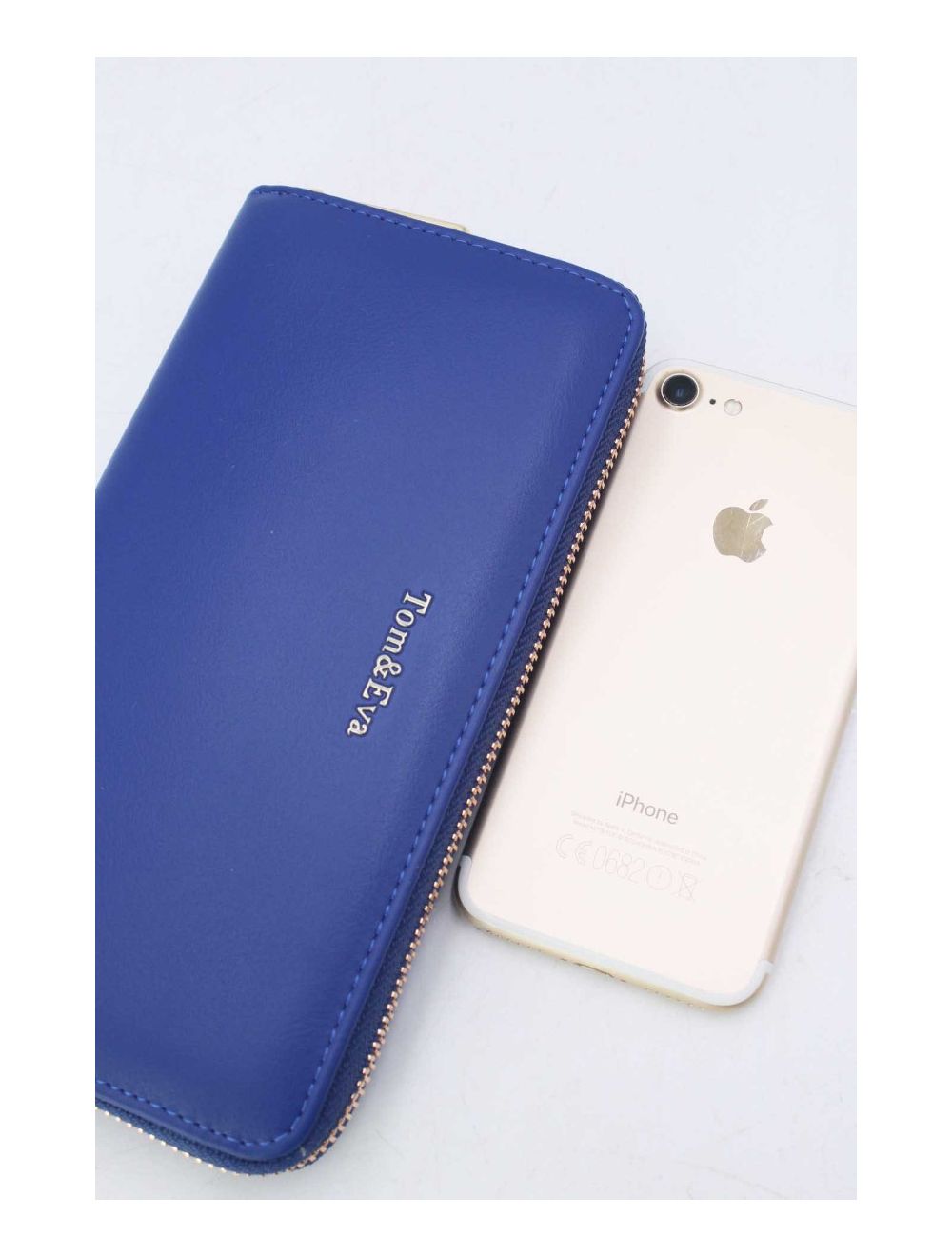 Tom&eva Portefeuille Effet Cuir Lisse 24P-6046-Bleu