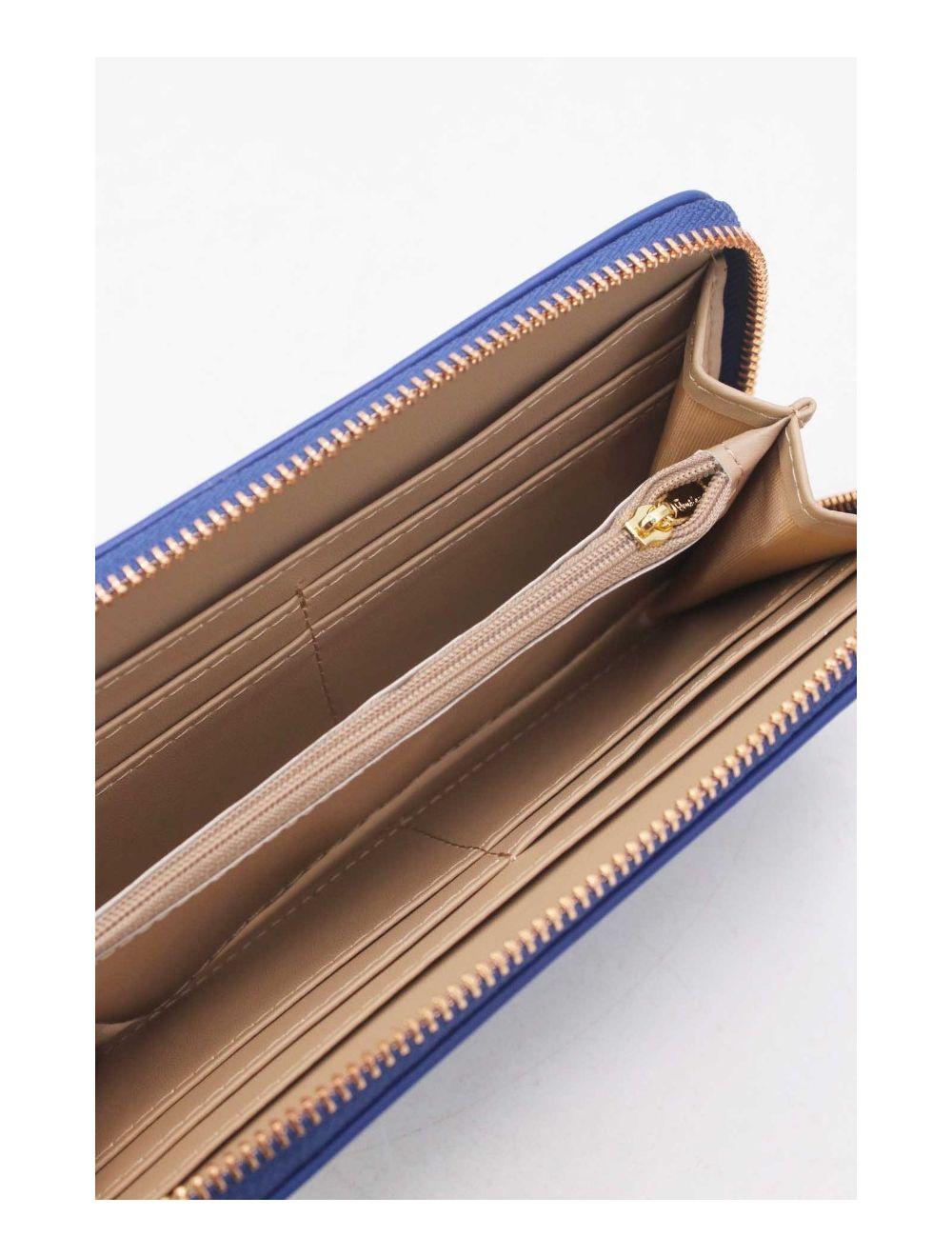 tom&eva Portefeuille Effet Cuir Lisse 24P-6046-Bleu