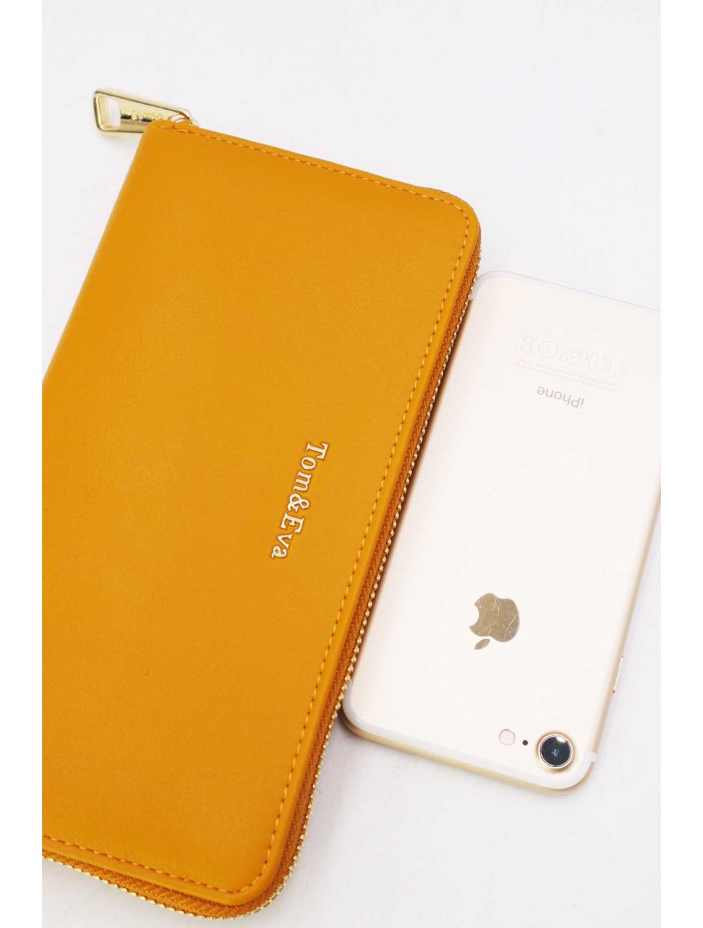 Tom&eva Portefeuille Effet Cuir Lisse 24P-6046-Jaune
