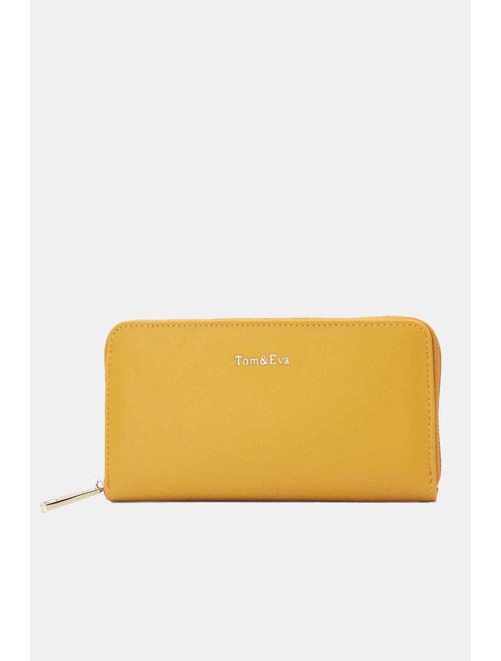 tom&eva Portefeuille Effet Cuir Lisse 24P-6046-Jaune
