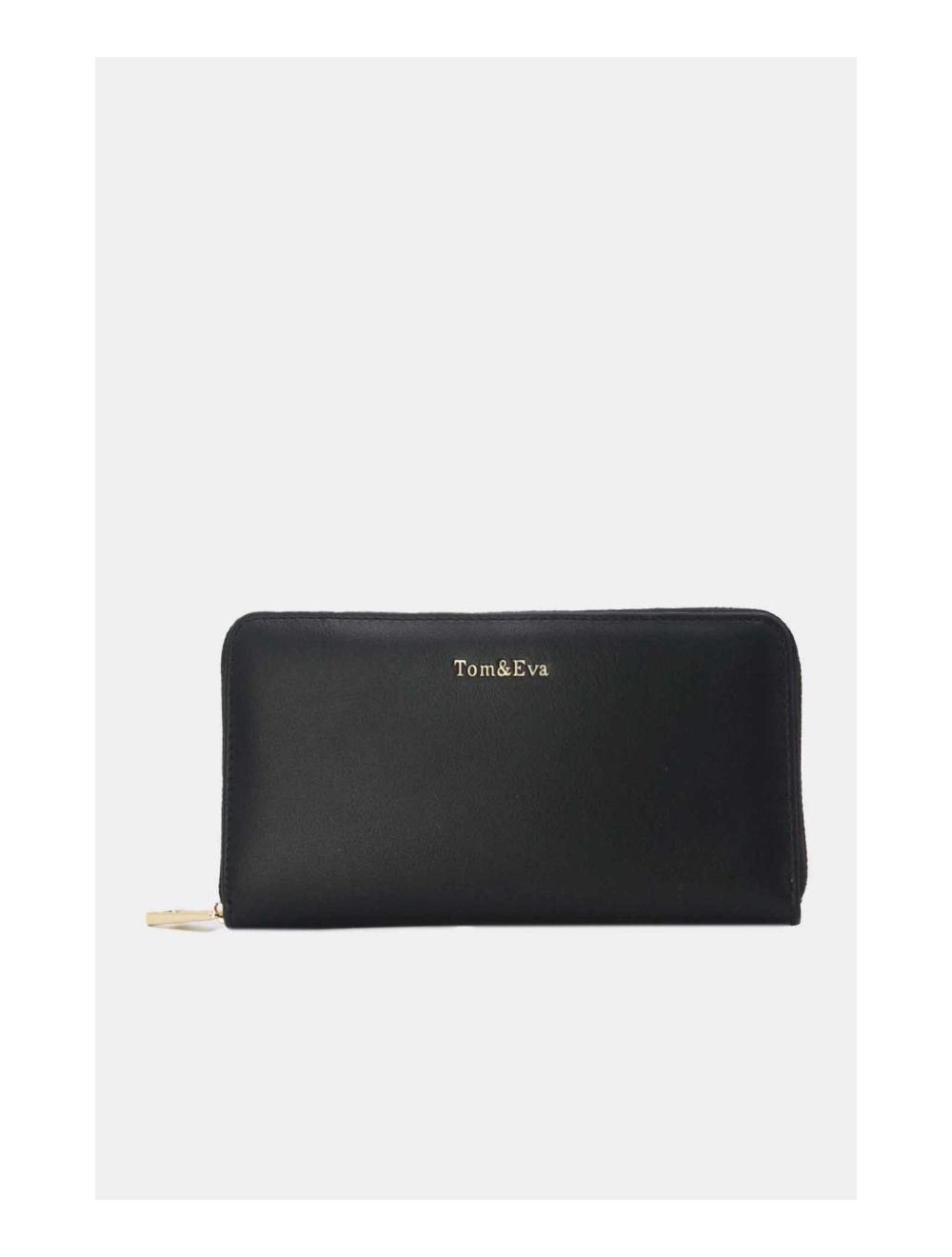 Tom&eva Portefeuille Effet Cuir Lisse 24P-6046-Noir