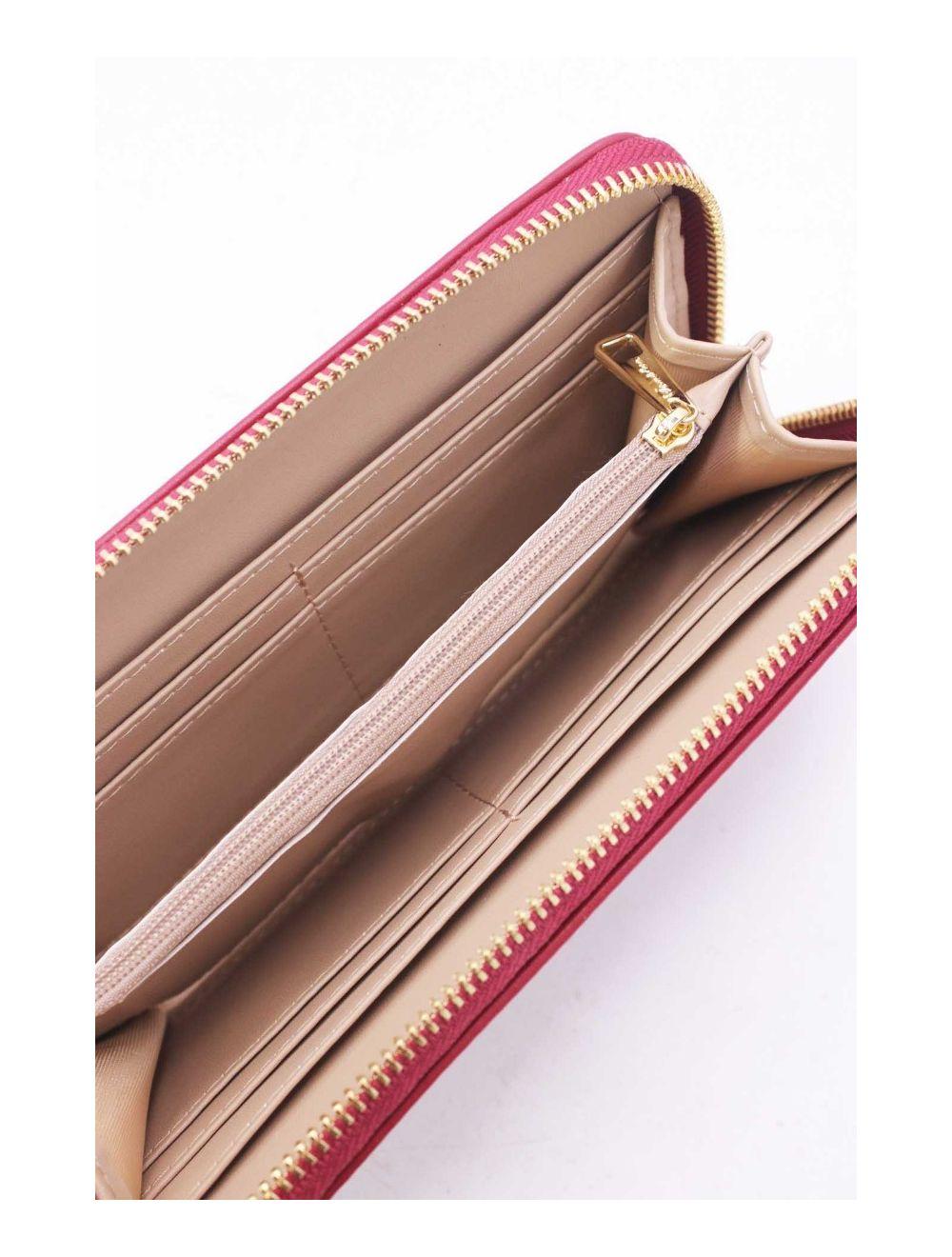 tom&eva Portefeuille Effet Cuir Lisse 24P-6046-Rouge