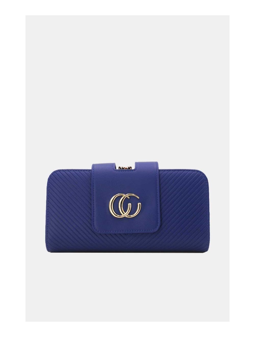 Tom&eva Portefeuille Effet Cuir Multipoches 16D-1349-Bleu