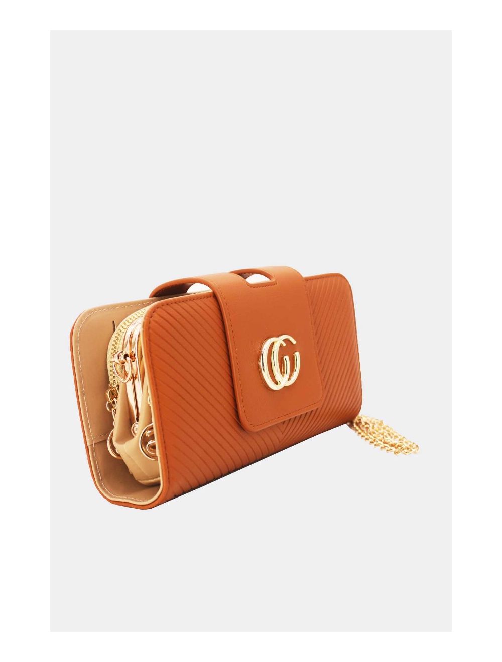 Tom&eva Portefeuille Effet Cuir Multipoches 16D-1349-Marron