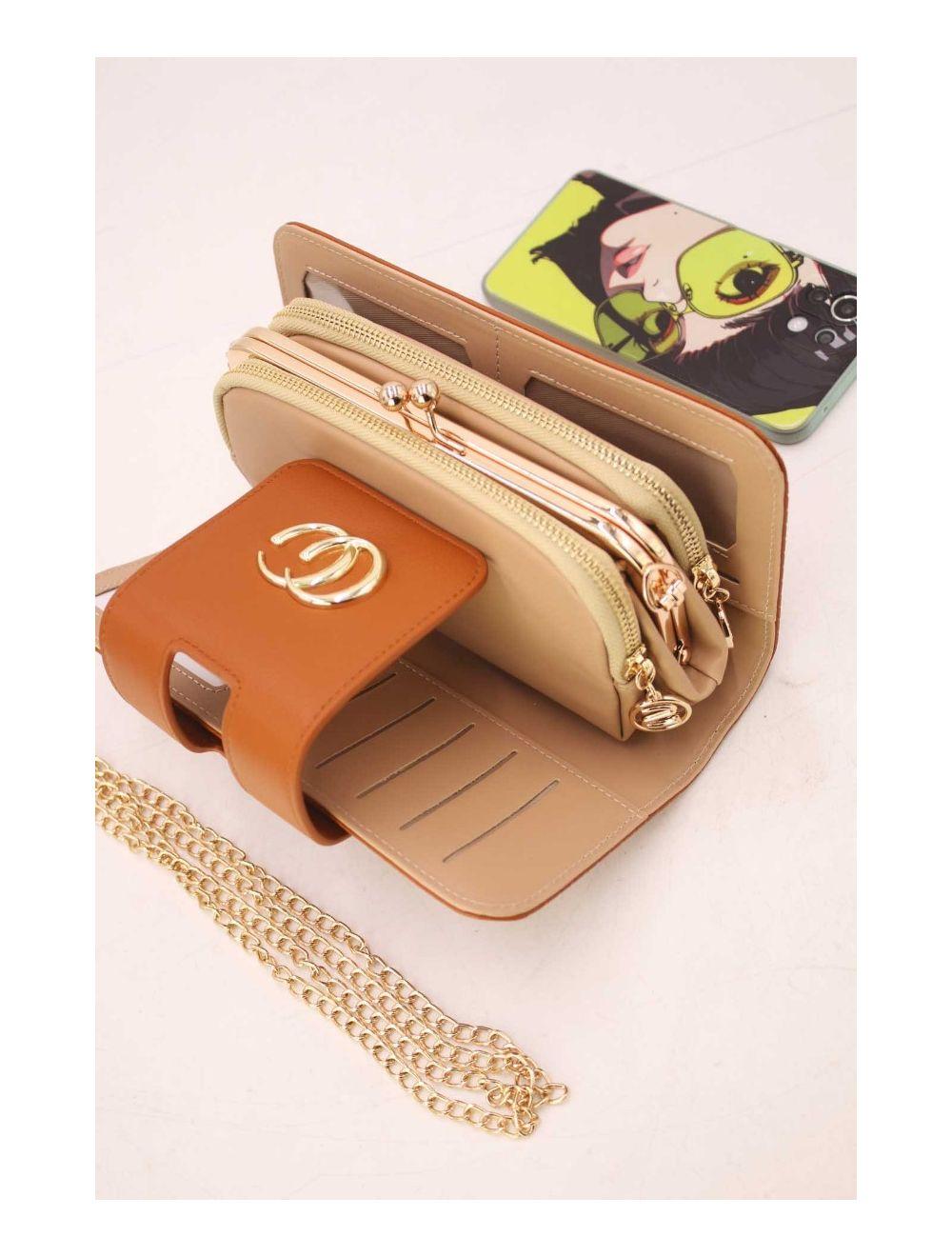 tom&eva Portefeuille Effet Cuir Multipoches 16D-1349-Marron