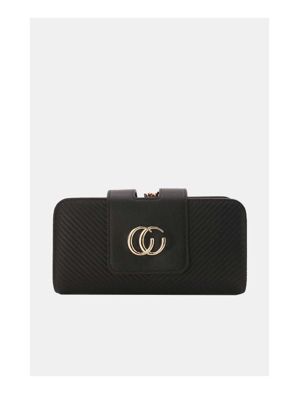 Tom&eva Portefeuille Effet Cuir Multipoches 16D-1349-Noir