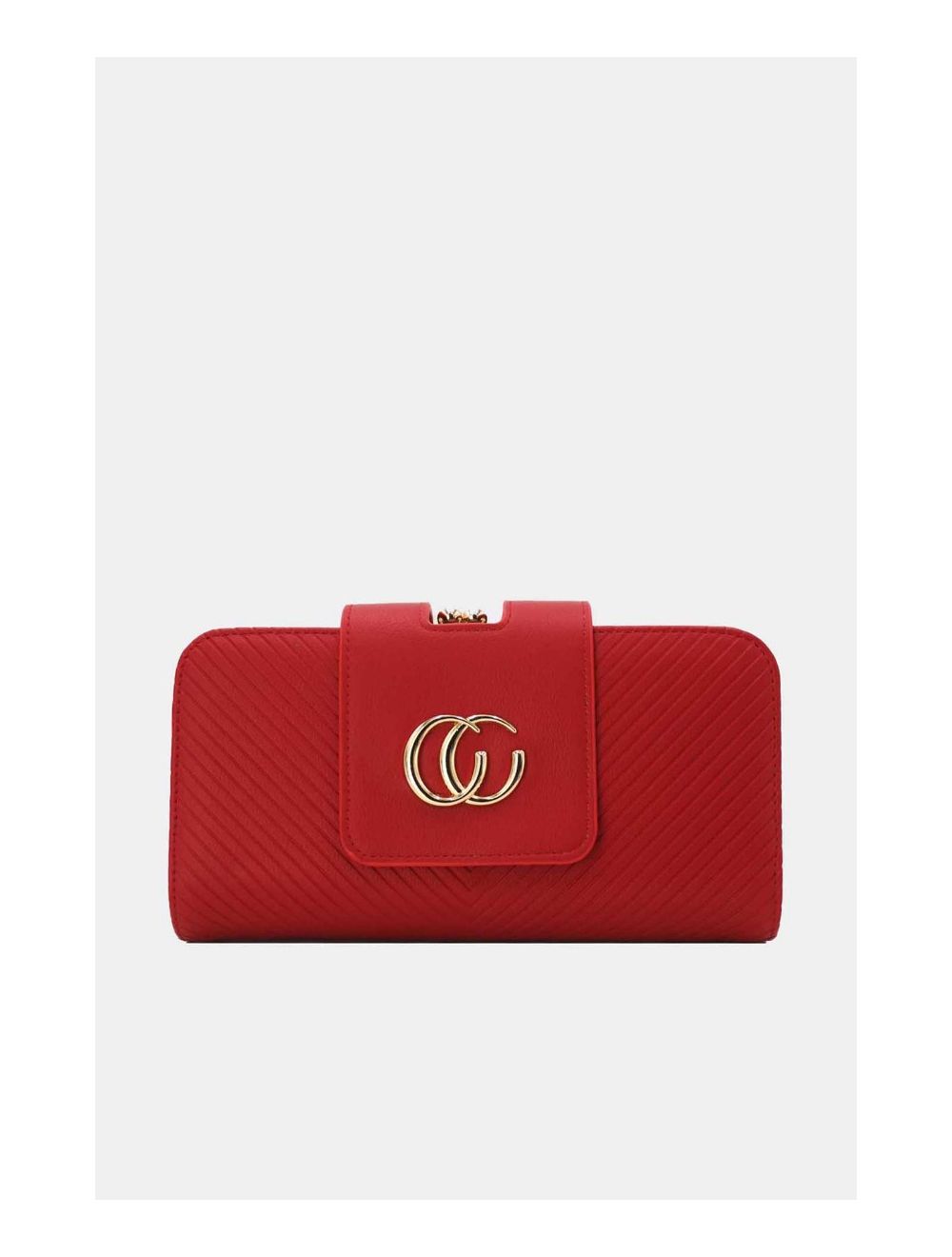 Tom&eva Portefeuille Effet Cuir Multipoches 16D-1349-Rouge