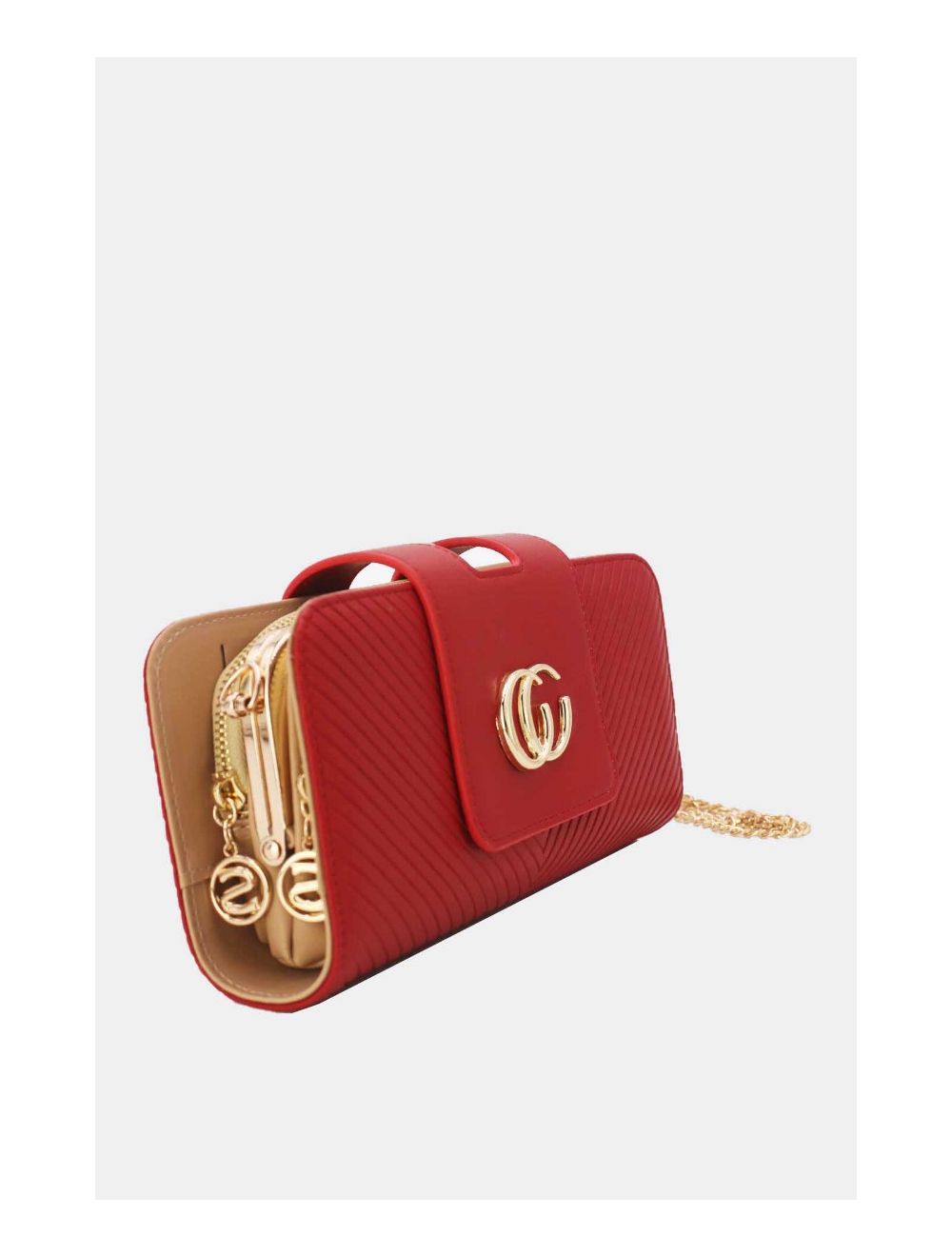 Tom&eva Portefeuille Effet Cuir Multipoches 16D-1349-Rouge