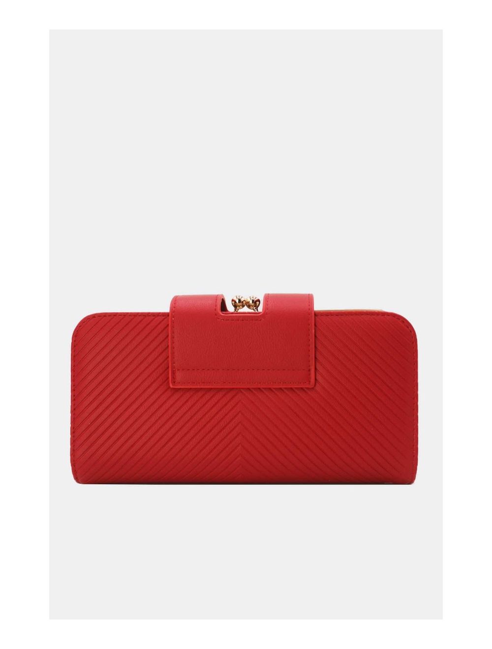 Tom&eva Portefeuille Effet Cuir Multipoches 16D-1349-Rouge