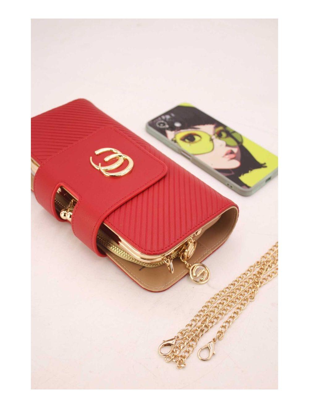 tom&eva Portefeuille Effet Cuir Multipoches 16D-1349-Rouge